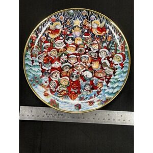 Franklin Mint ~ "Santa Claws"‎ by Bill Bell ~ 8" LIMITED EDITION CHRISTMAS PLATE